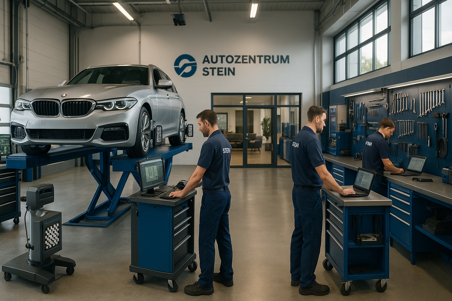 Moderne Werkstattausstattung im AutoZentrum Stein
